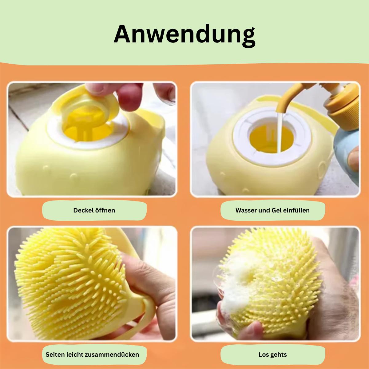 Lomorino Haustier Waschbürste mit Shampoofach