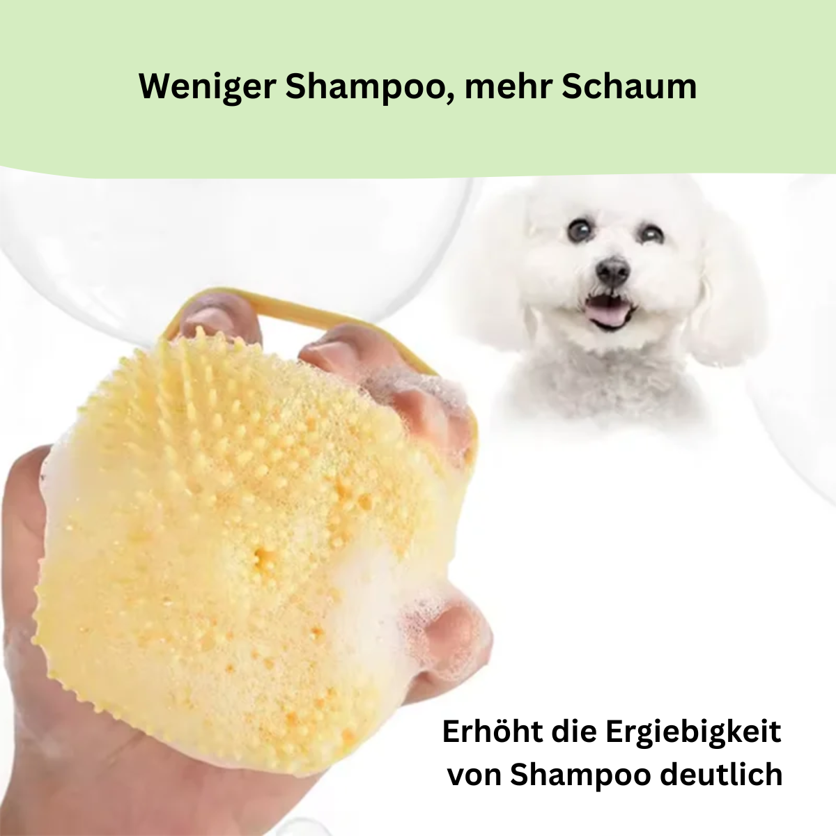 Lomorino Haustier Waschbürste mit Shampoofach